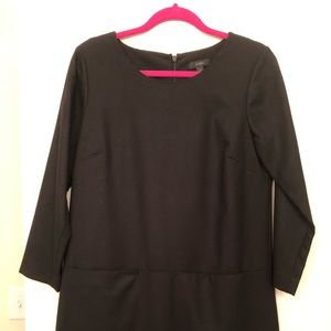 Black J Crew Laine (French pure wool) shift dress